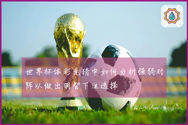 世界杯体彩竞猜中如何分析强弱对阵以做出明智下注选择